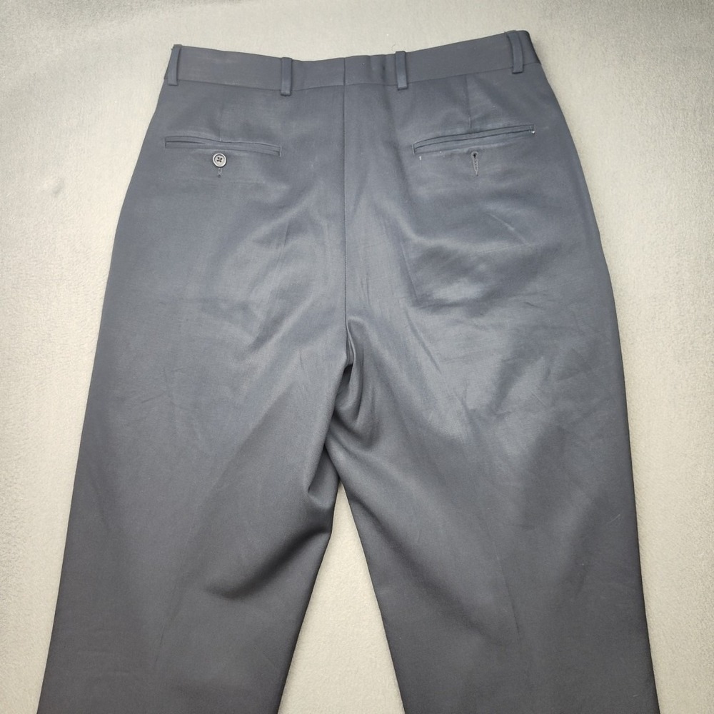 Brooks Brothers Pants Mens 33x32 Blue Pleated Wool Dress Trouser Suit Work Slack - Picture 4 of 13